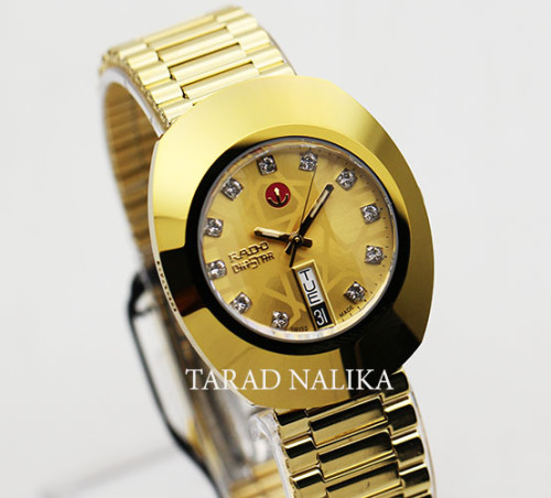 RADO Diastar 11 พลอย เรือนทอง กันริ้วรอย R12413503 หน้าปัดลายกราฟฟิครูปดาว 1