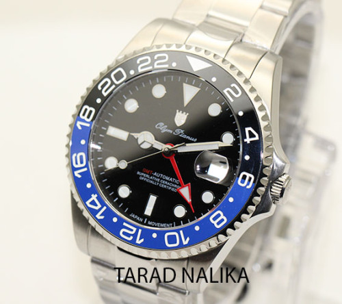 นาฬิกา Olym pianus Automatic GMT sapphire 899831AG4-445 ขอบดำน้ำเงิน
