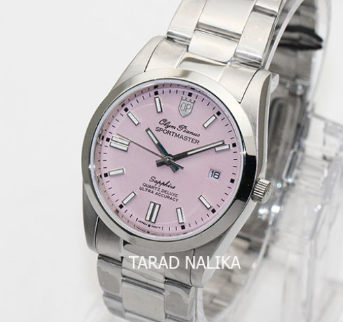 นาฬิกาข้อมือ  Olym Pianus sapphire sportmaster 89345M-616 หน้าปัดชมพู