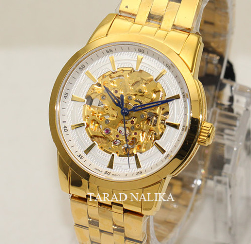 นาฬิกา Olym pianus automatic sapphire skeleton 990-15AG เรือนทอง_Copy
