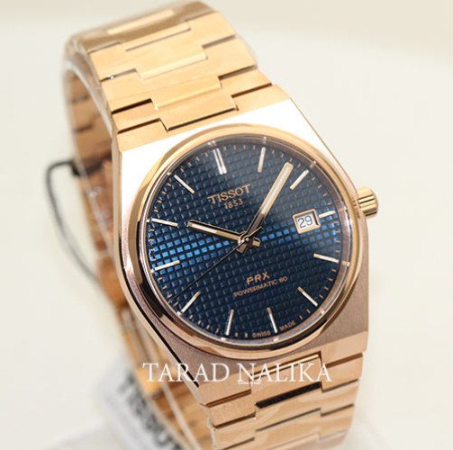 นาฬิกา TISSOT PRX POWERMATIC 80  T137.407.33.041.00  เรือนทอง pinkgold 1