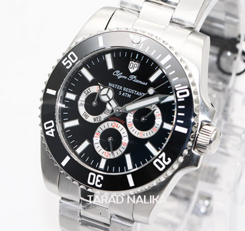 นาฬิกา Olym pianus sapphire submariner 899833G1-407 New Size 40 mm ขอบเซรามิค หน้าปัดดำ