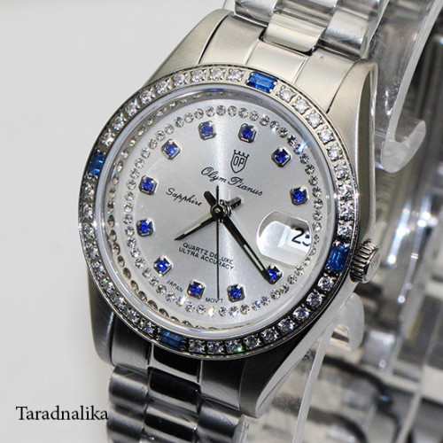 นาฬิกา Olym pianus lady sapphire sportmaster 28 มม. 6832L29-404E พลอยล้อม