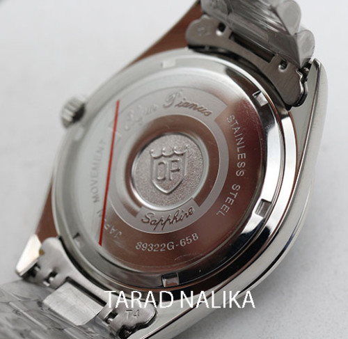 นาฬิกา Olym pianus sportmaster sapphire 89322G-658  หน้าปัดดำ พลอยล้อม 2