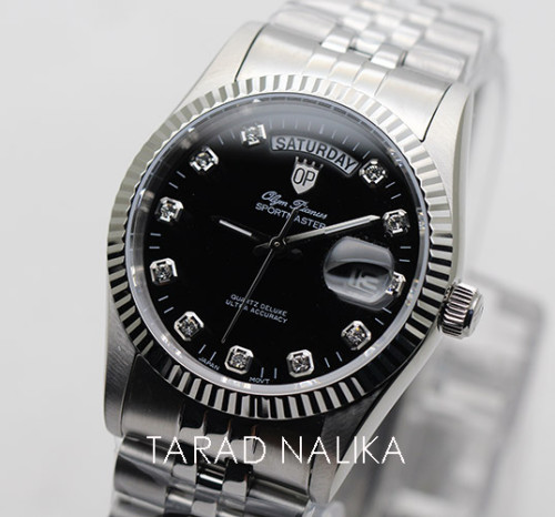 นาฬิกา Olym pianus sportmaster sapphire 89322-4-447 หน้าปัดสีดำ