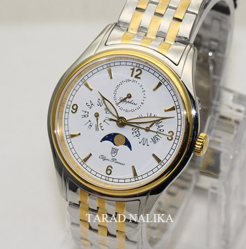 นาฬิกาข้อมือ Olym Pianus sapphire Moon phase ควอทซ์ 98022-00M-659  สองกษัตริย์