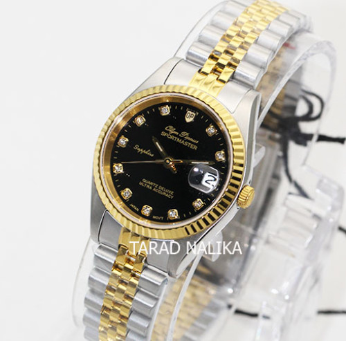 นาฬิกา Olym pianus lady sapphire sportmaster 28 มม. 6832L29-404E สองกษัตริย์  หน้าปัดดำ