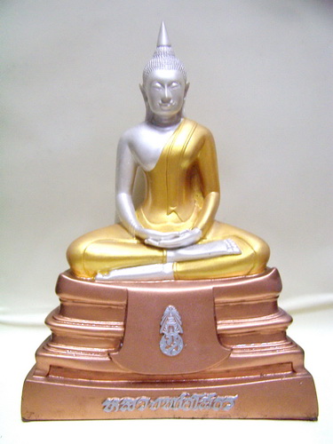พระบูชาหลวงพ่อพระพุทธโสธร หน้าตัก 5 นิ้ว ( ลายสามกษัตริย์ )