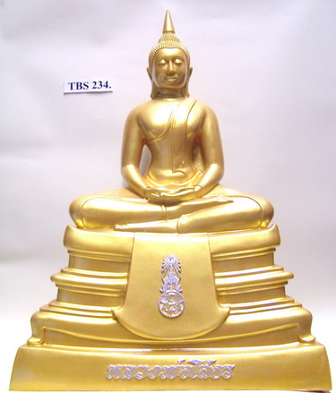 พระบูชาหลวงพ่อพระพุทธโสธร หน้าตัก 9 นิ้ว ( พ่นทอง )