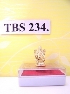 พระพิฆเนศ ปางประทานพร เนื้อทองเหลือง ขนาดบูชา 2.5 x 1ซม. เสริมสิริมงคลชีวิต