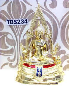 พระบูชาหลวงพ่อพระพุทธชินราช วัดพระศรีรัตนมหาธาตุ หน้าตัก 5 นิ้ว (เนื้อกะไหล่ทอง) ฐาน ภปร.
