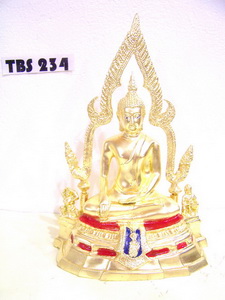 พระบูชาหลวงพ่อพระพุทธชินราช วัดพระศรีรัตนมหาธาตุ หน้าตัก 5 นิ้ว (ทองเหลืองปิดทอง) ฐาน ภปร.