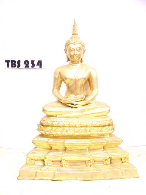 พระบูชา พระพุทธสิหิงค์ หน้าตัก 5 นิ้ว เนื้อทองเหลืองปิดทอง ประเสริฐ ธ เกริกไกร ดุจกายพระศาสดา