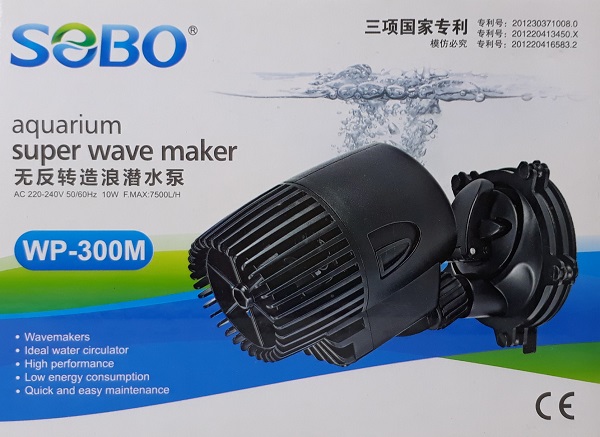 Sobo Super Wave Maker WP-300M เครื่องทำคลื่นสำหรับตู้ปลาทะเล เหมาะกับตู้ปลาขนาด 24-36 นิ้ว