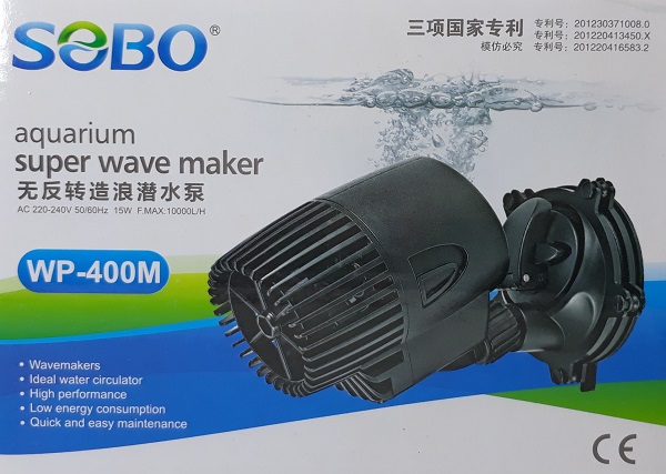 Sobo Super Wave Maker WP-400M เครื่องทำคลื่นสำหรับตู้ปลาทะเล เหมาะกับตู้ปลาขนาด 24-36 นิ้ว