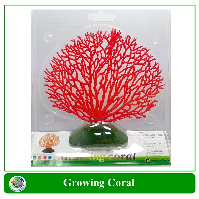 ปะการังเทียม สีแดง ใช้ตกแต่งตู้ปลา