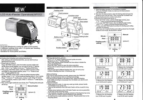 เครื่องให้อาหารปลาอัตโนมัติ Dophin AF 012 3