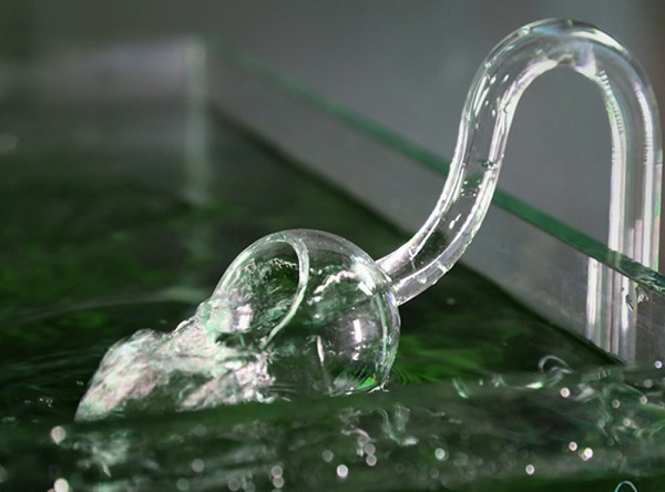 ท่อแก้วสำหรับน้ำออก ทรงดออกปํอบปี้ Poppy outflow glass pipe ขนาด 17 มม. 2