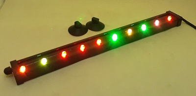 Bouble LED Light XL-P25 หลอดไฟ LED หลายสี พร้อมช่องเสียบสายออกซิเจน สำหรับตู้ขนาด 30-40 ซม. 1