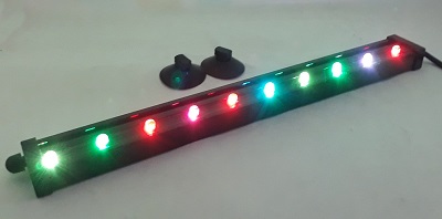 Bouble LED Light XL-P25 หลอดไฟ LED หลายสี พร้อมช่องเสียบสายออกซิเจน สำหรับตู้ขนาด 30-40 ซม. 2