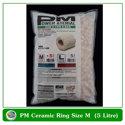 PM Ceramic Ring เซรามิค ริง อย่างดี size M นำเข้าจากญี่ปุ่น ใช้กรองน้ำ ขนาด 5 กก.