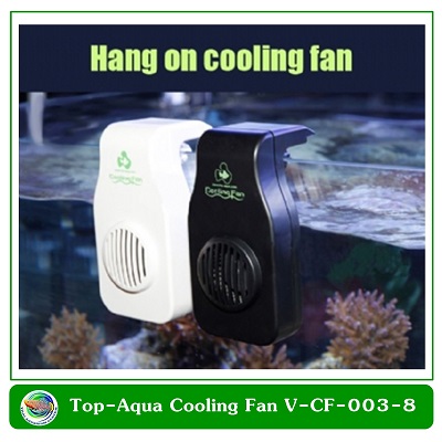 Top-Aqua Cooling Fan V-CF-003-8 พัดลมช่วยทำความเย็น สีดำ