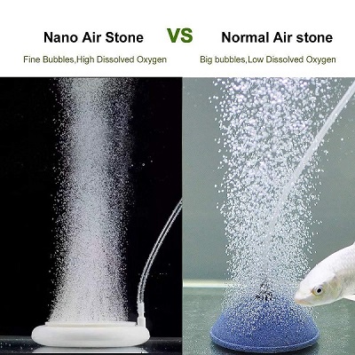 Nano Air Stone HT50 หัวทรายจาน สีขาว ฟองอากาศขนาดเล็ก ขนาด 5 ซม. 4
