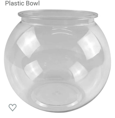 Plastic Fish Bowl โหลเลี้ยงปลา ทรงกลม สำหรับเลี้ยงปลา ผลิตจากพลาสติกใส น้ำหนักเบา ตกไม่แตก 2