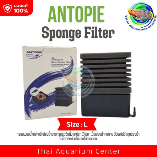 ANTOPIE Sponge Filter กรองฟองน้ำอย่างดี ฟองน้ำช่วยดูดซับสิ่งสกปรก เนื้อฟองน้ำทนทาน มีช่องใส่วัสดุกรอ