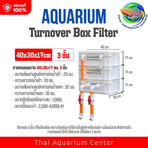Box Filter – กรองคอนโด กรองน้ำแบบตั้ง 3 ชั้น สำหรับระบบกรองตู้ปลา