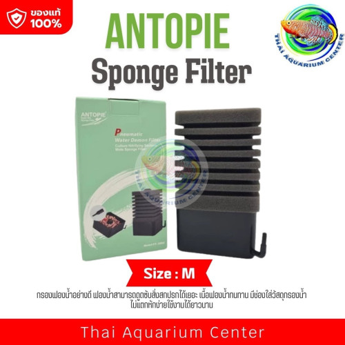 ANTOPIE Sponge Filter กรองฟองน้ำอย่างดี ฟองน้ำช่วยดูดซับสิ่งสกปรก เนื้อฟองน้ำทนทาน มีช่องใส่วัสดุกรอ