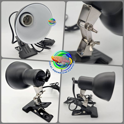 Reptile Clamp Lamp โคมไฟ ให้ความร้อน แบบB คอสั้น สำหรับสัตว์เลื้อยคลาน