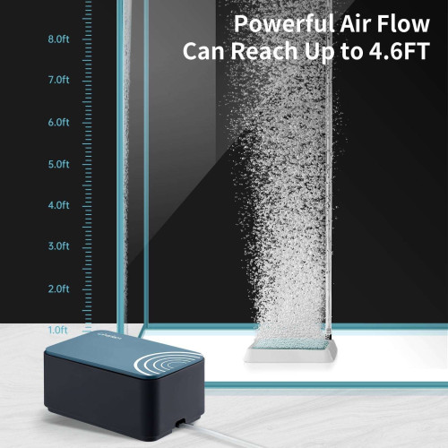 CHERLAM Super Quiet Air Pump รุ่น 8 W ลมออก 2 ทาง ปั๊มลมตู้ปลาเงียบที่สุด! แรงลมแน่น ใช้งานทนทาน 3