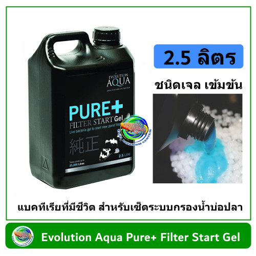 Evolution Aqua Pure+ Filter Start Gel ขนาด 2.5 ลิตร แบคทีเรียแบบมีชีวิต สำหรับบ่อปลา ที่เริ่มติดตั้ง