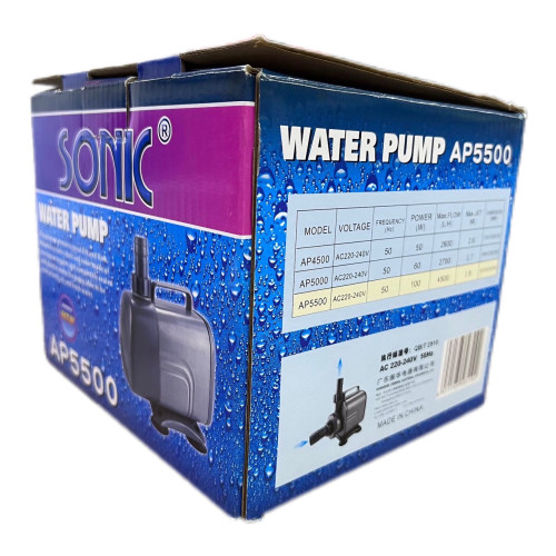 Sonic AP-5500 ปั๊มน้ำพุ ปั๊มตู้ปลา ปั๊มน้ำบ่อปลา ปั๊มน้ำบ่อกรองน้ำ 3