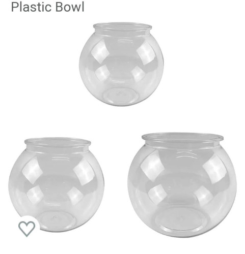 Plastic Fish Bowl โหลเลี้ยงปลา ทรงกลม สำหรับเลี้ยงปลา ผลิตจากพลาสติกใส น้ำหนักเบา ตกไม่แตก 4