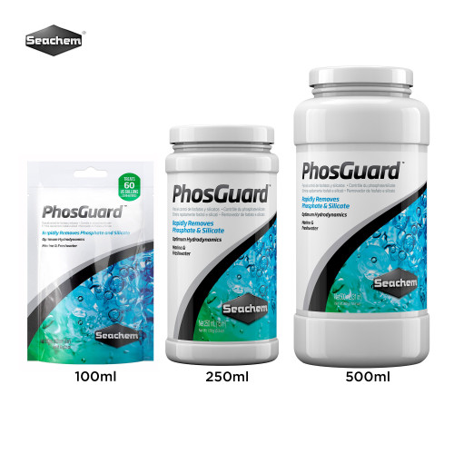 Phos Guard™  ช่วยลดฟอสเฟตและซิลิเกต ได้แบบรวดเร็ว ใช้ได้ทั้งตู้น้ำจืดและตู้ทะเล