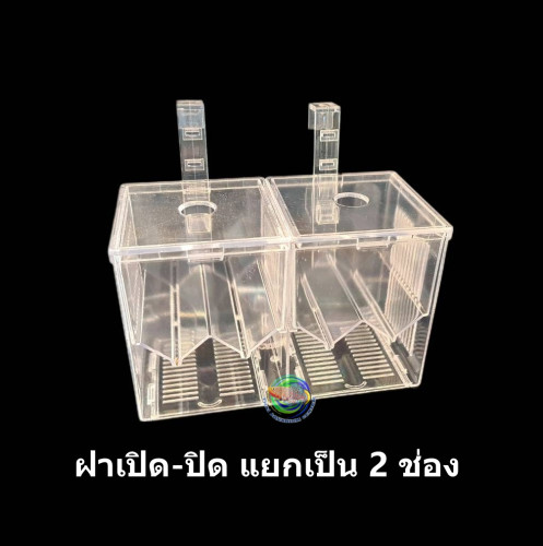 CHONG SHENG กล่องแยกปลา รุ่น GLH-05 แบบมีที่แขวนและจุกยาง ใสในตู้ปลา กล่องฟักปลา กล่องพักปลา 4