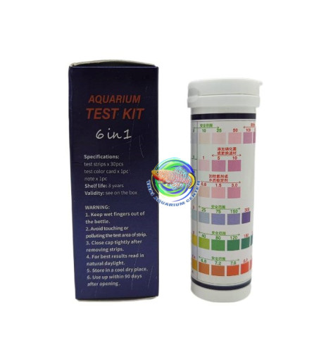 BIOZYM ชุดกระดาษวัดค่าน้ำ 6 in 1 ราคาประหยัด คุณภาพดี Aquarium Test Kit 2