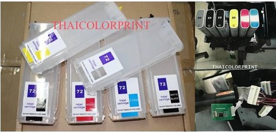 HP INKTANK NO.72 FOR HP 6 สี  design T610,T1100,T770 T1200   T790 T1300 T2300 T795   With Card decod