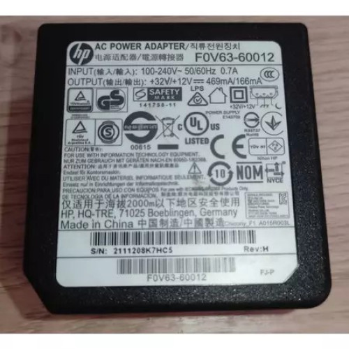 Adaptor Printer HP Smart Tank 500 510 515 615,580  Power Supply Part Number (F0V63-60012) Original
