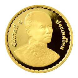 เหรียญ 200 ปี ราชสมภพ ร.4 ทองคำขัดเงา ผลิตไม่เกิน 1000 เหรียญ ปี 2547