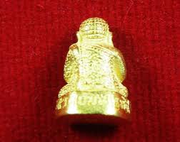 พระสังกัจจายน์ เนื้อทองคำ รุ่น 5 รอบ พระราชินี พิมพ์กลาง พ.ศ.2535 ทองคำ 7.4 กรัม สภาพสวย 1