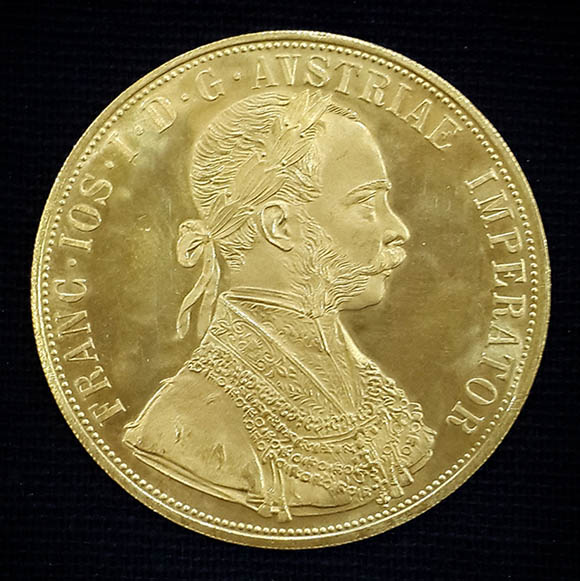 เหรียญที่ระลึกทองคำ 1915 Franc IOS IDG Avstriae Imperator  ประเทศออสเตรีย สวยมากพร้อมกล่อง 0