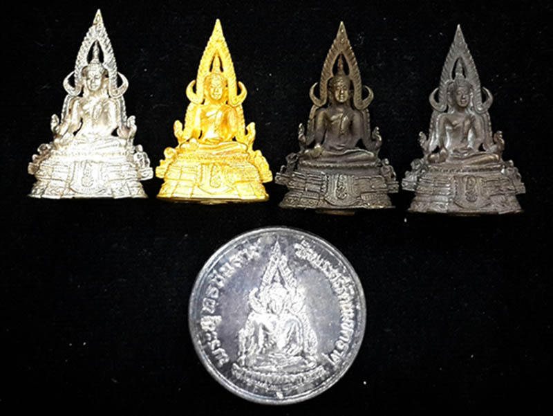 พระพุทธชินราช ภปร รุ่นปฏิสังขรณ์ ปี34 พิมพ์เล็ก ทองคำ เงิน นวะโลหะ ทองเหลือง สภาพสวยเดิมๆพร้อมกล่อง 1