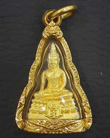 พระพุทธญาณนเรศวร์ สก. เนื้อทองคำ ปี2535 พร้อมกรอบทอง สมเด็จพระราชินี เสด็จเททอง ณ วัดบวรนิเวศ