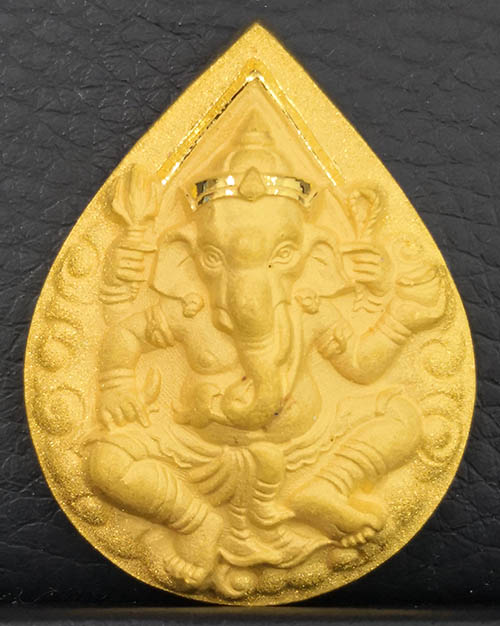 เหรียญพระพิฆเนศวร ญสส. พิมพ์ใหญ่ รุ่นกาญจนาภิเษก เนื้อทองคำ 99.99 หนัก 25.38 กรัม ปี2539 สภาพสวย