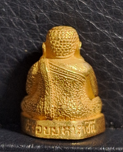 รูปหล่อพระสังกัจจายน์ เนื้อทองคำ รุ่น  5รอบ พระราชินี พิมพ์ใหญ่  พ.ศ.2535 สภาพสวยมาก พิธีใหญ่ 2