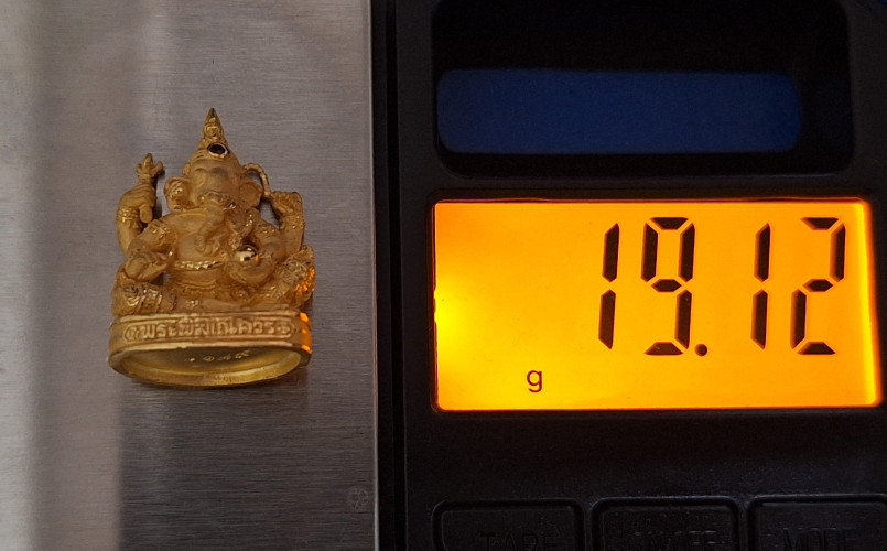 รูปหล่อพระพิฆเนศ เทวสถานโบสถ์พราหมณ์ ทองคำ 99.99% ปี2539 สภาพสวยมาก 5