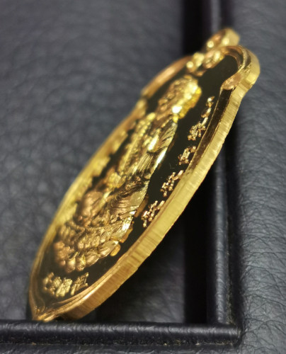 เหรียญเจ้าพ่อเห้งเจีย ปางสำเร็จ รุ่นฉลองแซยิด ปี2554 เนื้อทองคำ หนัก 17.17กรัม สร้าง 128 เหรียญ 2
